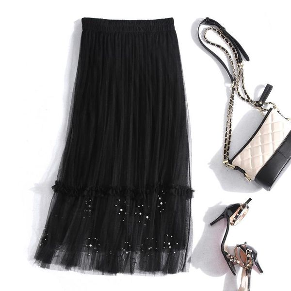 skirts beading long tulle skirt women three layer 2021 vintage black elastic high waist mesh bg19-100
skirts beading long tulle skirt women three layer 2021 vintage black elastic high waist mesh bg19-100