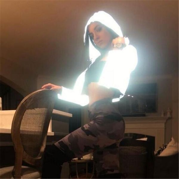 women's jackets fashion reflective jacket women coat casual cardigan crop sweatshirt active wear short hooded womens casaco feminino, Black;brown
women's jackets fashion reflective jacket women coat casual cardigan crop sweatshirt active wear short hooded womens casaco feminino, Black;brown