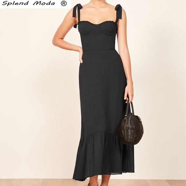 casual dresses splend moda women bowknot suspender seaside vacation french slim high waist elastic fold stitching long dress, Black;gray
casual dresses splend moda women bowknot suspender seaside vacation french slim high waist elastic fold stitching long dress, Black;gray