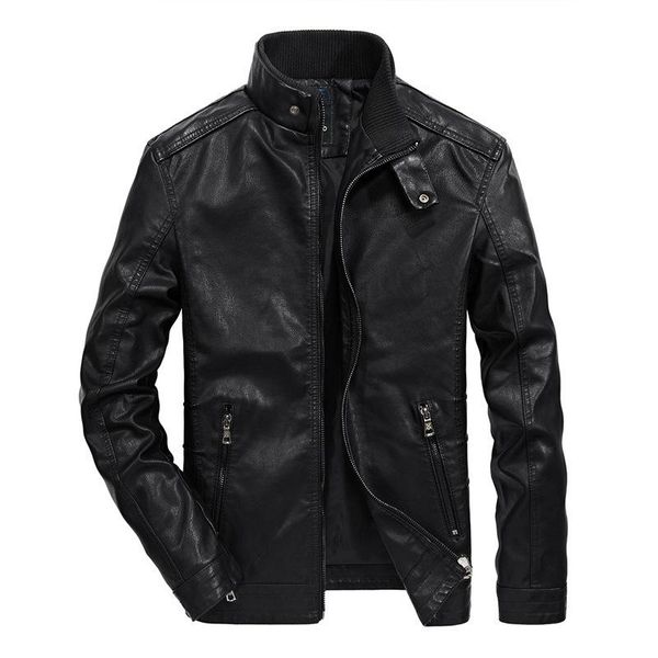 men's fur & faux 2021 leather jacket autumn and winter slim long-sleeved trend handsome wild thin coat, Black
men's fur & faux 2021 leather jacket autumn and winter slim long-sleeved trend handsome wild thin coat, Black