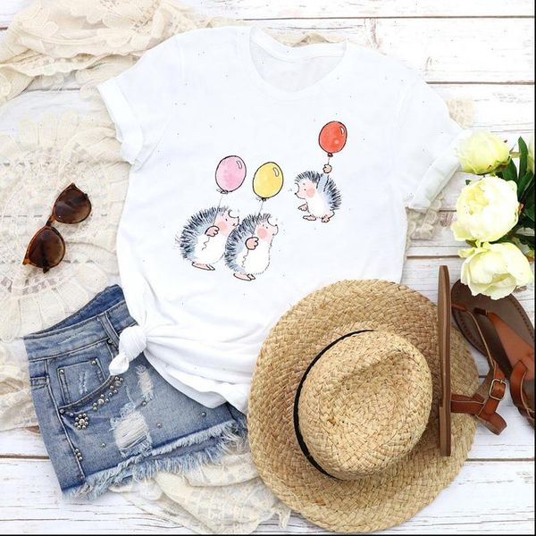 women t shirt graphic short sleeve cute animal summer cartoon fashion tees clothing female print womens, White
women t shirt graphic short sleeve cute animal summer cartoon fashion tees clothing female print womens, White