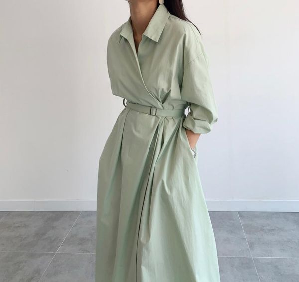 casual dresses solid shirt dress woman blue tunic midi for women korean 2021 spring autumn long sleeve elegant vestidos, Black;gray
casual dresses solid shirt dress woman blue tunic midi for women korean 2021 spring autumn long sleeve elegant vestidos, Black;gray
