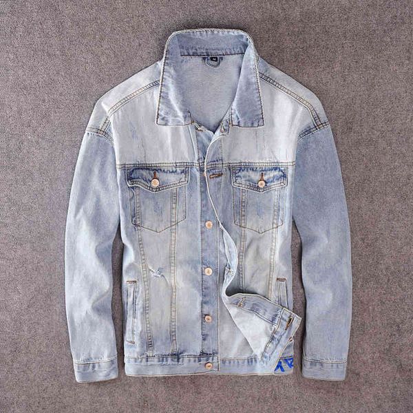 jackets fashion streetwear jackets spring autumn retro light blue casual denim jacket men cotton coats printed designer chaqueta, Black;brown
jackets fashion streetwear jackets spring autumn retro light blue casual denim jacket men cotton coats printed designer chaqueta, Black;brown