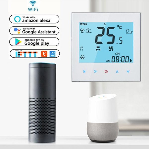 smart home control wifi thermostat electric floor heating water/gas boiler temperature remote controller for google alexa
smart home control wifi thermostat electric floor heating water/gas boiler temperature remote controller for google alexa