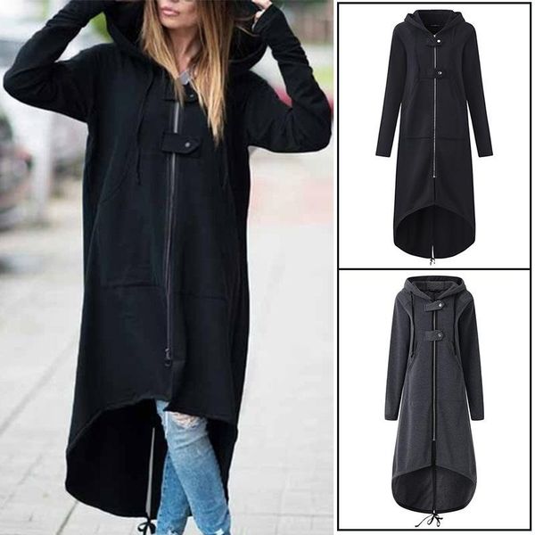 women's hoodies & sweatshirts plus size s 5xl 2021 autumn winter sweatshirt zipper button long sleeved coat, Black
women's hoodies & sweatshirts plus size s 5xl 2021 autumn winter sweatshirt zipper button long sleeved coat, Black