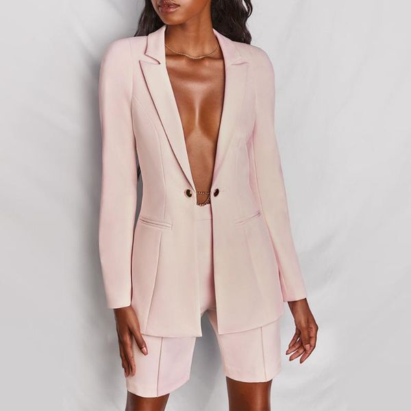 women's tracksuits europe america autumn 2021 fashion solid color two-piece suit women' long sleeve a buckle high waist shorts, Gray
women's tracksuits europe america autumn 2021 fashion solid color two-piece suit women' long sleeve a buckle high waist shorts, Gray