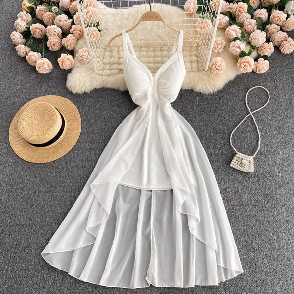 casual dresses black/white spaghetti strap irregular midi dress women high waist sleeveless strapless vestidos female ruffle robe 2021, Black;gray
casual dresses black/white spaghetti strap irregular midi dress women high waist sleeveless strapless vestidos female ruffle robe 2021, Black;gray