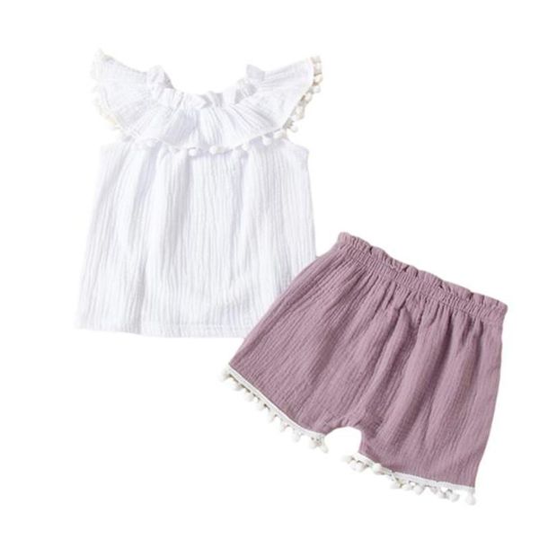 toddler girls 2pcs summer outfits sleeveless ruffle collar solid color shorts set fashion clothes girl clothing 2-9y sets, White
toddler girls 2pcs summer outfits sleeveless ruffle collar solid color shorts set fashion clothes girl clothing 2-9y sets, White