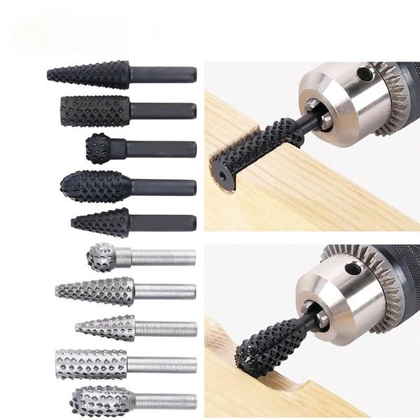 5pcs steel rotary rasp file 1/4" shank craft files burrs wood bits grinding power woodworking hand tool professional sets
5pcs steel rotary rasp file 1/4" shank craft files burrs wood bits grinding power woodworking hand tool professional sets