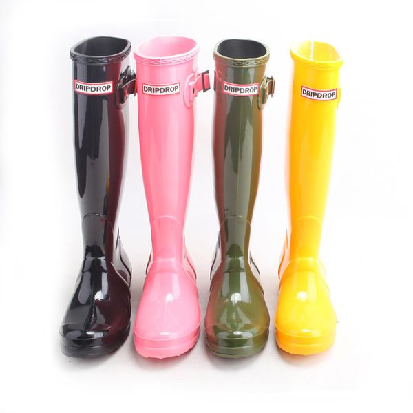 women rainboots fashion knee-high tall matte rain boots england style waterproof welly boots rubber rainboots water shoes rainshoes, Black;red
women rainboots fashion knee-high tall matte rain boots england style waterproof welly boots rubber rainboots water shoes rainshoes, Black;red