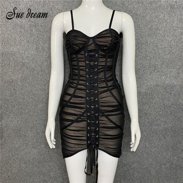 casual dresses fashionable spaghetti straps lace mesh bandage dress 2021 v-neck sleeveless club party vestidos, Black;gray
casual dresses fashionable spaghetti straps lace mesh bandage dress 2021 v-neck sleeveless club party vestidos, Black;gray