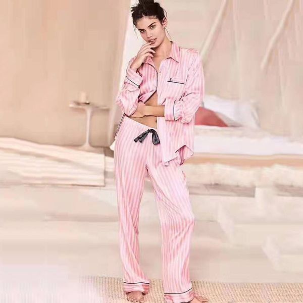 fashion stylish winter pajama set women long sleeve striped sleepwear pyjamas spring satin silk lounge wear pj pjamas homewear, Black;red
fashion stylish winter pajama set women long sleeve striped sleepwear pyjamas spring satin silk lounge wear pj pjamas homewear, Black;red