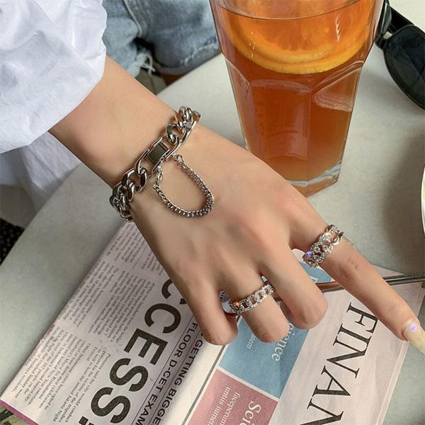 link, chain xiaoboacc stainless steel couple bracelet hip-hop punk simple on hand jewelry accessories wholesale, Black
link, chain xiaoboacc stainless steel couple bracelet hip-hop punk simple on hand jewelry accessories wholesale, Black