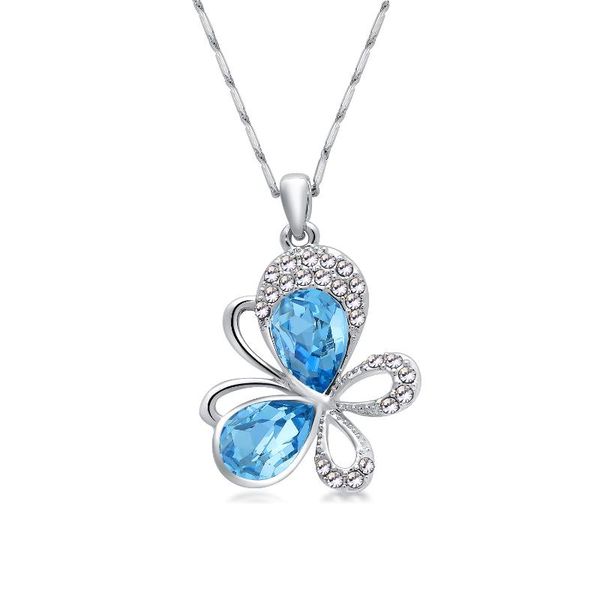 chains fashion butterfly pendant women's necklace metal insect plated silver crystal drop korean jewelry for girl party gift
chains fashion butterfly pendant women's necklace metal insect plated silver crystal drop korean jewelry for girl party gift