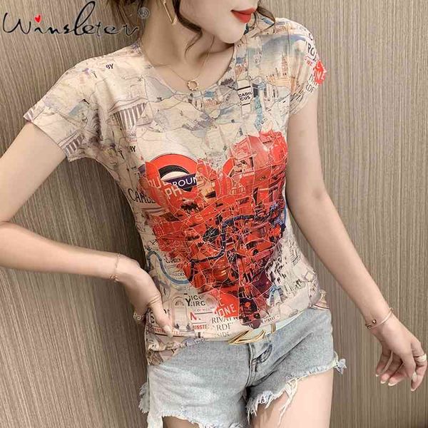 women's t-shirt summer european clothes print love fashion women short sleeve bottoming shirt all match street tees t15708a c, White
women's t-shirt summer european clothes print love fashion women short sleeve bottoming shirt all match street tees t15708a c, White