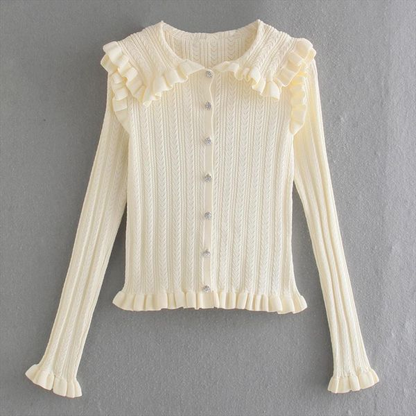 womens wear jewelry button women sweater up lapel long sleeve knit cardigan coat in spring and autumn, White;black
womens wear jewelry button women sweater up lapel long sleeve knit cardigan coat in spring and autumn, White;black