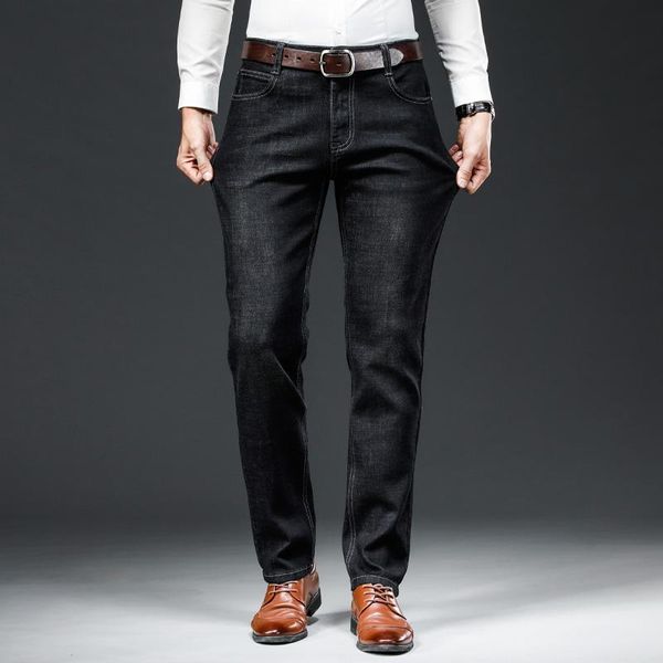men's jeans spring and autumn classic large size fashion business casual stretch slim black blue brand pants
men's jeans spring and autumn classic large size fashion business casual stretch slim black blue brand pants
