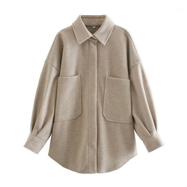 woolen coat women 2021 autumn winter fashion loose shirt casual solid ladies lapel jacket short women's wool & blends, Black
woolen coat women 2021 autumn winter fashion loose shirt casual solid ladies lapel jacket short women's wool & blends, Black