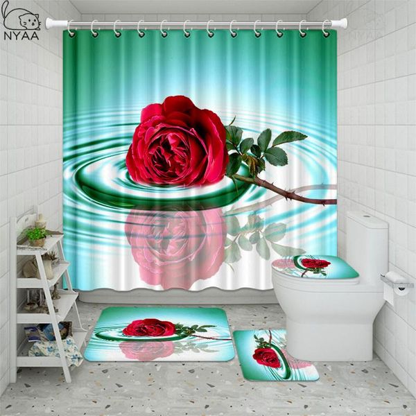 red rose bathroom non-slip mat set durable waterproof shower curtain pedestal rug lid toilet cover bath rugs accessory
red rose bathroom non-slip mat set durable waterproof shower curtain pedestal rug lid toilet cover bath rugs accessory