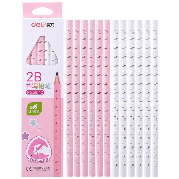 deli 58142 kawaii wood pencils 2b 72pcs creative triangle ruler for drawing school office supplies cute stationery art
deli 58142 kawaii wood pencils 2b 72pcs creative triangle ruler for drawing school office supplies cute stationery art