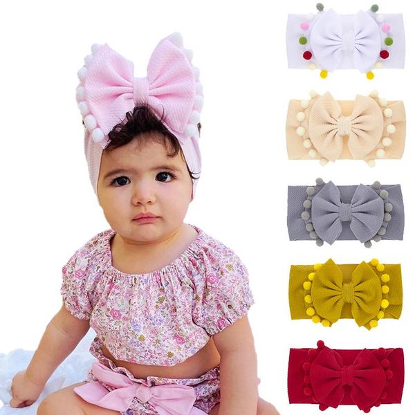 hair accessories cut pompom baby headband for girls turban big bow soft elastic solid color toddler kids headwear, Slivery;white
hair accessories cut pompom baby headband for girls turban big bow soft elastic solid color toddler kids headwear, Slivery;white