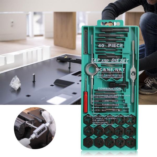 40pcs die wrench sets circular kit screw thread taps hand tapping threading tool alloy steel for metalworking tools
40pcs die wrench sets circular kit screw thread taps hand tapping threading tool alloy steel for metalworking tools