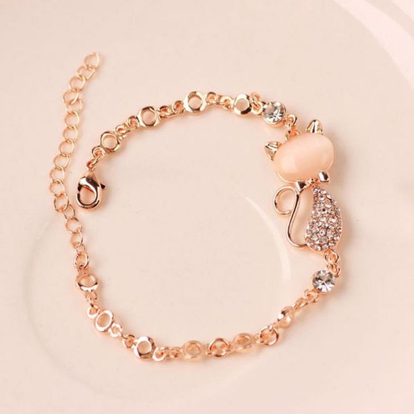 fashion exquisite opal cat bracelet bangle for women bracelets gifts personality jewelry charm, Golden;silver
fashion exquisite opal cat bracelet bangle for women bracelets gifts personality jewelry charm, Golden;silver
