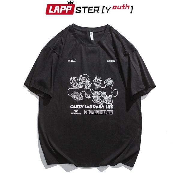 men japanese streetwear vintage t shirts summer mens printed harajuku graphic tshirt man fashion letter tees 210420, White;black
men japanese streetwear vintage t shirts summer mens printed harajuku graphic tshirt man fashion letter tees 210420, White;black