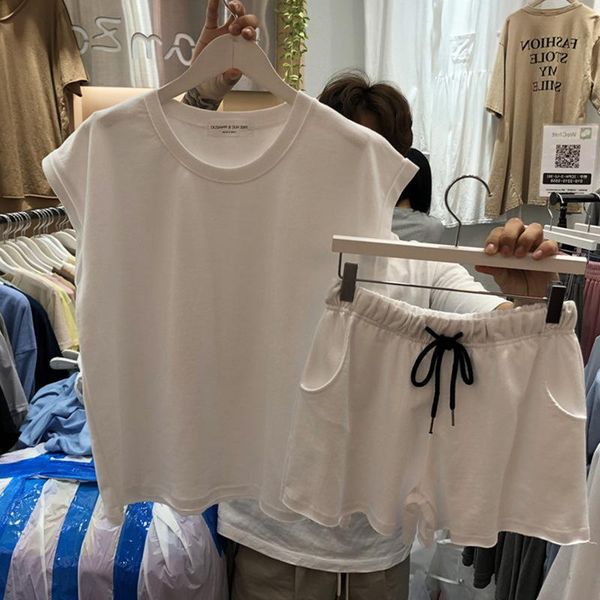 women summer fashion loose shorts set sleeveless short sleeve t-shirt and two piece soild color tracksuit women's tracksuits, Gray
women summer fashion loose shorts set sleeveless short sleeve t-shirt and two piece soild color tracksuit women's tracksuits, Gray