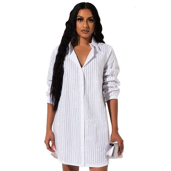 glitter drill stripes women shirt es e turn down neck long sleeves loose casual nightclub gowns real po, Black;gray
glitter drill stripes women shirt es e turn down neck long sleeves loose casual nightclub gowns real po, Black;gray