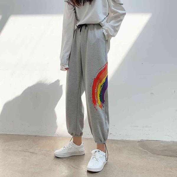 s-3xl 100% cotton sweatpants women fashion drawstring loose casual harem pants rainbow street ankle-length trouser elastic waist 210416, Black;white
s-3xl 100% cotton sweatpants women fashion drawstring loose casual harem pants rainbow street ankle-length trouser elastic waist 210416, Black;white