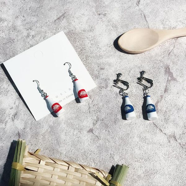 dangle & chandelier 1 pair kawaii resin earrings creative puffed mini milk bottle food s925 drop for women girl christmas gift, Silver
dangle & chandelier 1 pair kawaii resin earrings creative puffed mini milk bottle food s925 drop for women girl christmas gift, Silver