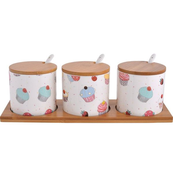 storage bottles & jars 250mlx3pcs/set ceramic jar seasoning box three-piece kitchen supplies bottle salt sugar pepper
storage bottles & jars 250mlx3pcs/set ceramic jar seasoning box three-piece kitchen supplies bottle salt sugar pepper