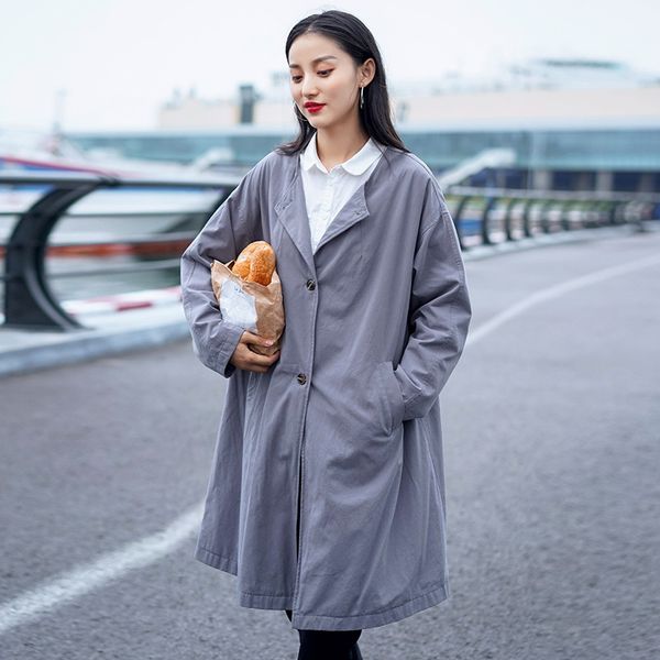 johnature women vintage cotton trench button long sleeve o-neck casual coats autumn solid color loose female pockets trench 210521, Tan;black
johnature women vintage cotton trench button long sleeve o-neck casual coats autumn solid color loose female pockets trench 210521, Tan;black