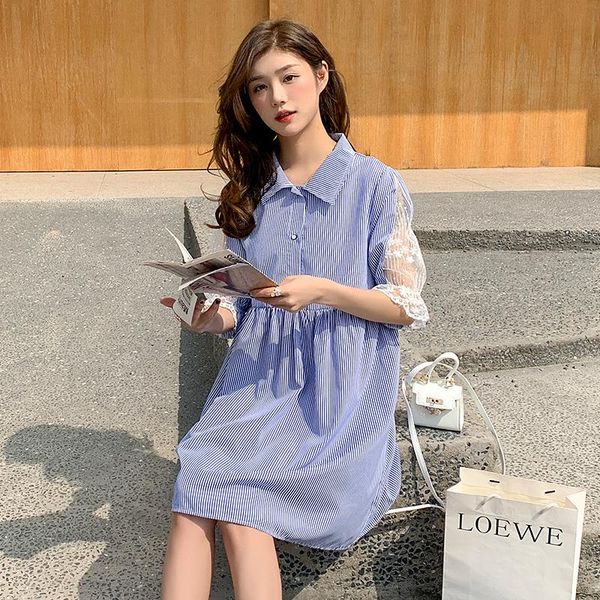 maternity dresses 70012# clothes summer short sleeves striped lace patchwork stylish dress pregnant women mom, White
maternity dresses 70012# clothes summer short sleeves striped lace patchwork stylish dress pregnant women mom, White