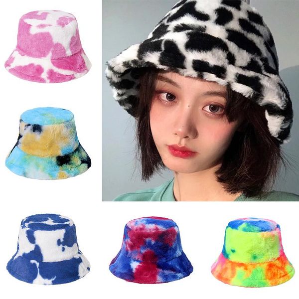 wide brim hats fashion rainbow tie-dye bucket soft warm fishing cap winter hat faux fur women outdoor vacation accessories, Blue;gray
wide brim hats fashion rainbow tie-dye bucket soft warm fishing cap winter hat faux fur women outdoor vacation accessories, Blue;gray