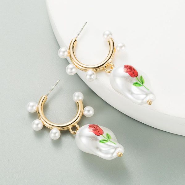 rose printed korean simple plain gold metal beaded pearl hoop earring fashion big circle hoops statement earrings for women & huggie, Golden;silver
rose printed korean simple plain gold metal beaded pearl hoop earring fashion big circle hoops statement earrings for women & huggie, Golden;silver