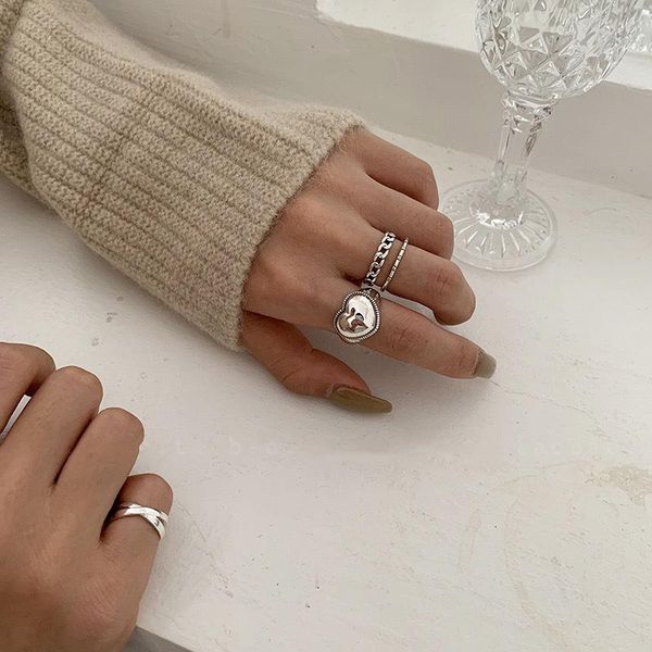 cluster rings 2021 fashion heart chain open ring punk bridal sets korean ins styles fingers for women girl party wedding, Golden;silver
cluster rings 2021 fashion heart chain open ring punk bridal sets korean ins styles fingers for women girl party wedding, Golden;silver