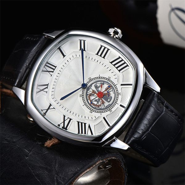 4-watch men montre de luxe business designer simple roman numeral dial fashion quartz movement leather strap sports military, Slivery;brown
4-watch men montre de luxe business designer simple roman numeral dial fashion quartz movement leather strap sports military, Slivery;brown