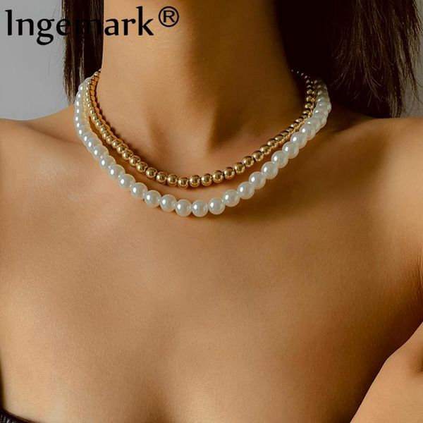 pendant necklaces 2pcs/set bohemia acrylic bead choker kpop fashion trendy sweet imitation pearls women girls collar jewelry accessories, Silver
pendant necklaces 2pcs/set bohemia acrylic bead choker kpop fashion trendy sweet imitation pearls women girls collar jewelry accessories, Silver