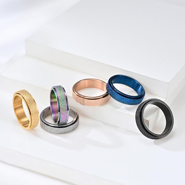 wedding rings titanium steel frosted rotating ring colorful men and women couple gifts, Slivery;golden
wedding rings titanium steel frosted rotating ring colorful men and women couple gifts, Slivery;golden