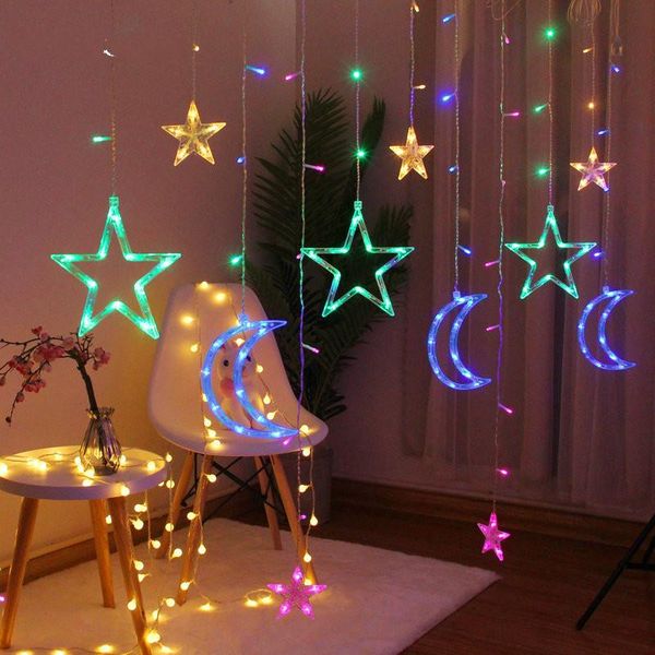 strings 220v eu plug moon star fairy led curtain light christmas garland string lights lamp for year 2021 wedding decoration navidad
strings 220v eu plug moon star fairy led curtain light christmas garland string lights lamp for year 2021 wedding decoration navidad