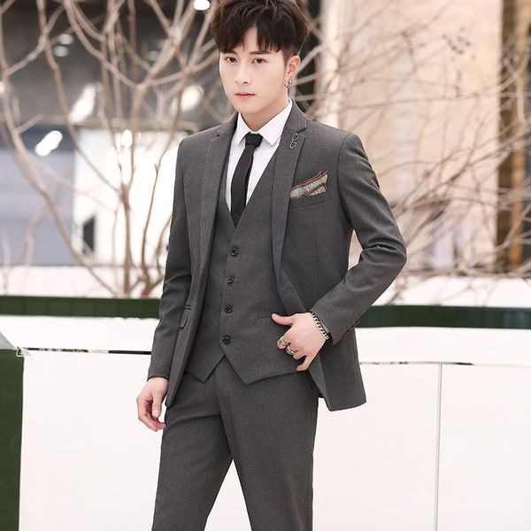 men's suits & blazers 2021 suit three piece slim fit professional dress man bridegroom wedding, White;black
men's suits & blazers 2021 suit three piece slim fit professional dress man bridegroom wedding, White;black