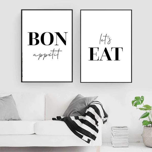 paintings bon appetit lets eat quotes canvas painting black and white wall art poster print pictures kitchen home decoration decor
paintings bon appetit lets eat quotes canvas painting black and white wall art poster print pictures kitchen home decoration decor