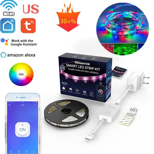 strips smart led light bar tuya wi-fi rgb alexa google voice remote control 2m color variable diy flexible for
strips smart led light bar tuya wi-fi rgb alexa google voice remote control 2m color variable diy flexible for