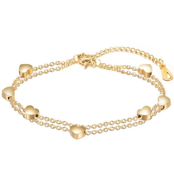 stainless steel chain heart charm bracelets for women girls double layered bracelet lady party jewelry, Golden;silver
stainless steel chain heart charm bracelets for women girls double layered bracelet lady party jewelry, Golden;silver
