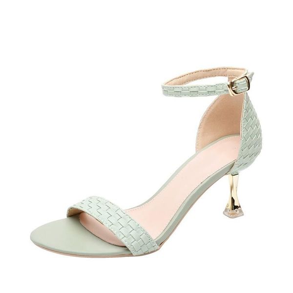 fashion women sandals gray pu weave wild sandal woman high heel open toe ankle buckle strap ladies party, Black
fashion women sandals gray pu weave wild sandal woman high heel open toe ankle buckle strap ladies party, Black