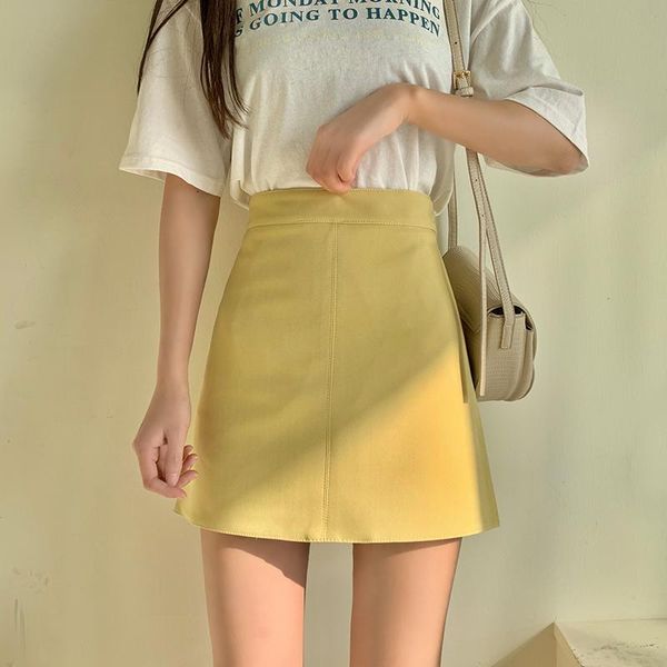 a-line mini short skirts women 2021 spring and summer solid yellow green khaki casual preppy skirt, Black
a-line mini short skirts women 2021 spring and summer solid yellow green khaki casual preppy skirt, Black