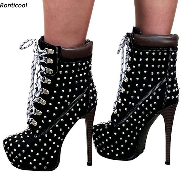 ronticool handmad women winter platform ankle boots studded lace up thin high heel round toe black shoes plus size 45 47 52
ronticool handmad women winter platform ankle boots studded lace up thin high heel round toe black shoes plus size 45 47 52