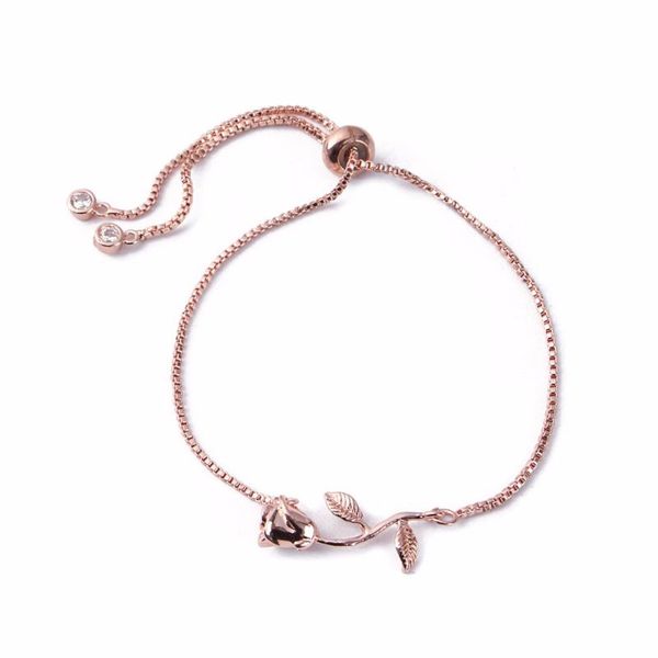 selling brass rhinestone adjustable bracelet rose flower link charm for woman jewelry gift link, chain, Black
selling brass rhinestone adjustable bracelet rose flower link charm for woman jewelry gift link, chain, Black